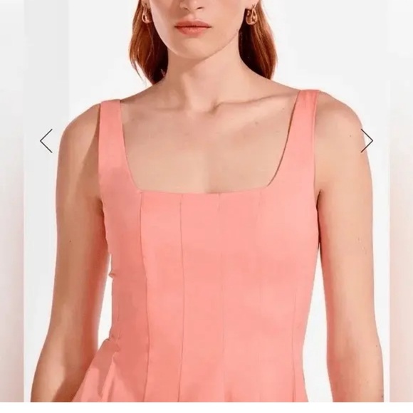 STAUD Wells Maxi Dress, Grapefruit Pink New W/ Tags Size 4 & 8 Available - Picture 3 of 6